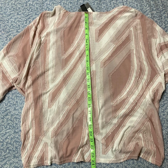 OLIVIA Ruched Criss-Cross Angel Wing Drape Top Large - Picture 9 of 11